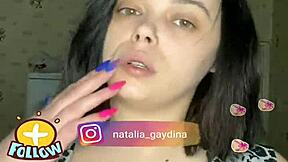 gorgeous busty babe flaunts massive jiggling tits boobs everywhere