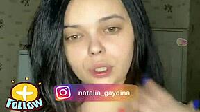 gorgeous busty babe flaunts massive jiggling tits boobs everywhere