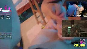 Gamer Girl Teases Cock In Kitty Bikini