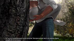 nerdy asian teen ripped clothes cowgirl rides big cock outdoors