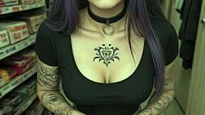 Nyxx Nympho Emo Goth Slut Waits Naked in Locker Room for Hard Big Cock Fuck