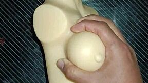 Dolly gets it in every position while squeezing her tits for intense pleasure