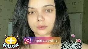 gorgeous busty babe flaunts massive jiggling tits boobs everywhere