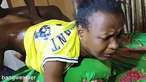 Husbands friend pounds my juicy ebony ass better than him