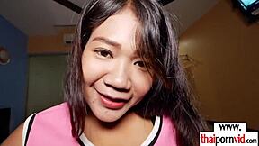 Think this Asian bargirl with braces can handle her shaved teen pussy getting wrecked by monster cock?