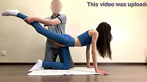 Stepdaddy shows me real fitness with his huge cock pounding my tight pussy hard!!