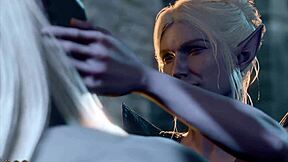 Bold monster penis seduction as nude Minthara bangs in BG3 naked playthrough sex scene