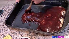 Nasty blindfolded paisley parker cassidy klein cook up group fuck with old monster cock!