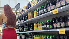 Watch Wife Flash Bare Pussy No Panties on Public Street for Cuckold Hubby