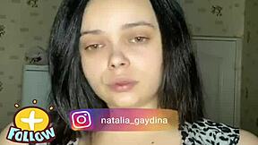 gorgeous busty babe flaunts massive jiggling tits boobs everywhere