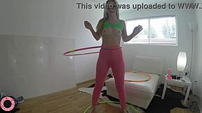 samantha rone spreads wide as her huge dildo stretches those big pussy lips deep inside