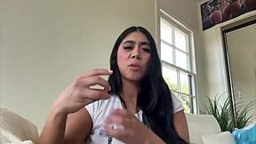 violet myers teases big tits and ass backstage before going deeper