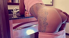 Hey check out this verified ebony couple riding monster bbc to creampie squirt fest