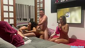 wanna know how my wife watched me bang her blonde friend rough in the interracial gangbang orgy?