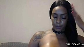 ever wonder what this ebony webcam tease hides under?