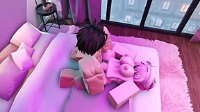 petite slut begs for my monster cock pounding her tight pussy doggystyle in roblox condo