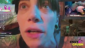 Gamer Girl Teases Cock In Kitty Bikini