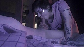 spy cam catches webcam babe's deep blowjob ending in cumshot