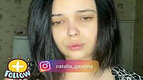 gorgeous busty babe flaunts massive jiggling tits boobs everywhere