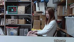 mall security drills cute redhead burglar hard in hidden cam hardcore fuck