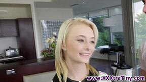 i can't stop sucking this tiny blonde's monster cock handjob