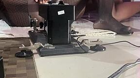 blackpussy pornstar grinds smooth operator sex machine wildly