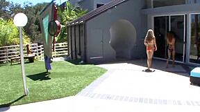 Lesbian girlfriends rip clothes kiss lick wet pussies to rough orgasms