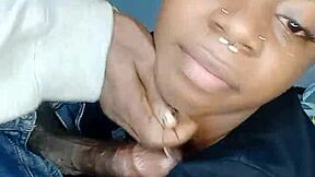 African Teen Sloppy Deepthroat Blowjob Facial Cum Explosion