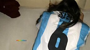 this mexican cuñadita in argentina jersey cheats loud on her man in real homemade amateur ass play