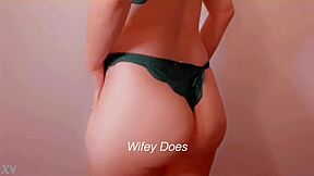 Wife's Seductive Lingerie Tease for Husband's Eyes Only
