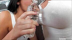 Sara Jay's Huge Tits Scissor Wet Pussies in Submissive Lesbian Orgy