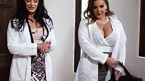 natasha nice and sheena ryder fuck nadia noja's pussy to cure homesickness