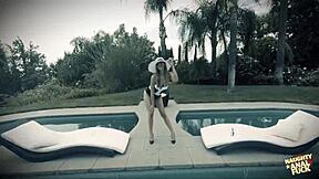 Sweet Jillian Janson Rides Big Cock Cowgirl Poolside Bent Over Doggystyle Swallowing Cum After Orgasms