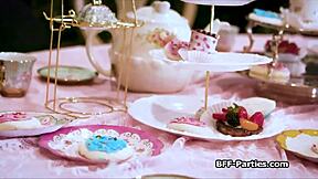 Tea Party Fantasy Ignites Wild Foursome Orgy with Teens