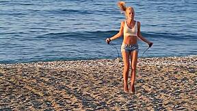 Softly Bouncing Breasts Tease Through Bra In Clothed Lady Display