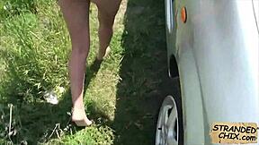 hey babe wanna see me fuck this czech hitchhiker in the car?