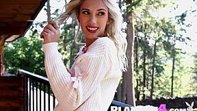 damn, petite blonde milf sky pierce strips lingerie to flash that juicy ass 🔥🍑