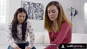 while playing that tabletop game violet starr whispers dirty teases to freya parker making her hairy pussy drip