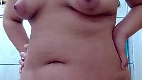 Chubby Amateur Prostitute Trims Pussy with Cream in POV Closeup