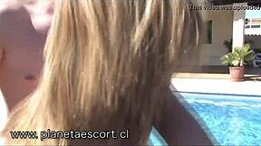 want marlen doll's fake tits bouncing in poolside casting fuck?