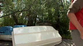 Unexpected Anal Gangbang Under Open Sky