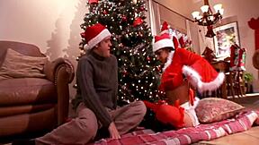 whoa check out big tits milf alexis silver in naughty santa outfit fuckin' hard!