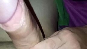 We watch porn then she massages my cock till explosive handjob cumshot finish