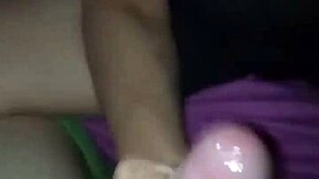 We watch porn then she massages my cock till explosive handjob cumshot finish