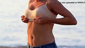 Softly Bouncing Breasts Tease Through Bra In Clothed Lady Display