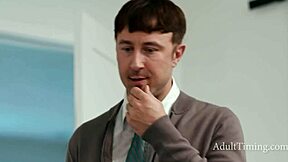 Neighbors catch busty girl bent over sucking licking riding huge bulge cock