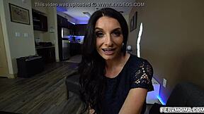 hey stepmom's drooling all over my huge cock with sloppy sucks