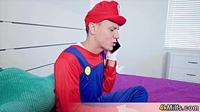 wifey bends for anal while i game on snes but she takes it deep anyway