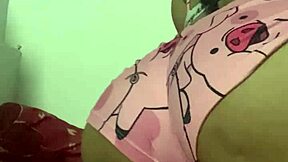 innocent 18+ latina teen in pigtails bends over for double anal ride