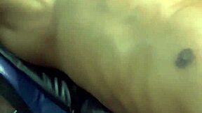 Bold huge black Brazilian cock throbs massively during risky solo stroke